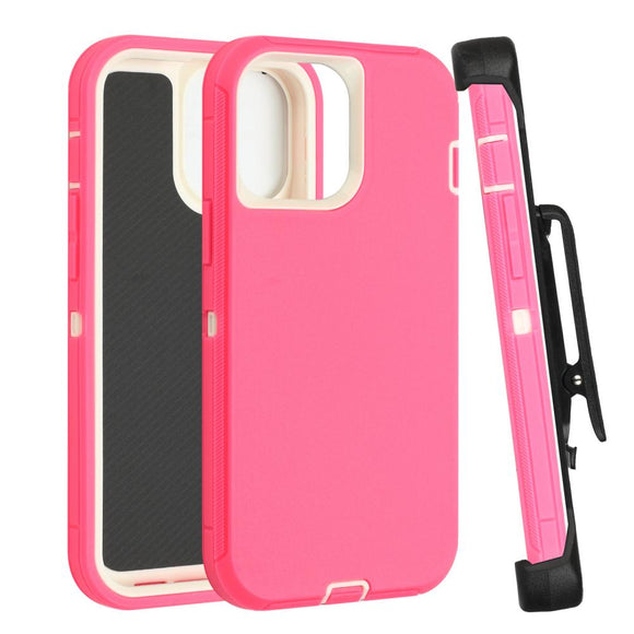 Phone Case iPhone 14 pro max With Belt Clip -  pink