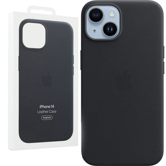 Apple Leather Case with MagSafe -Midnight - iPhone 14