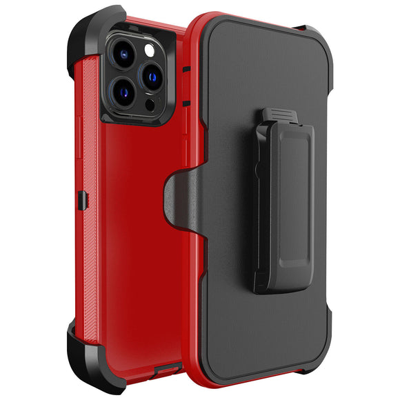 Phone Case iPhone 14 pro max With Belt Clip -  red