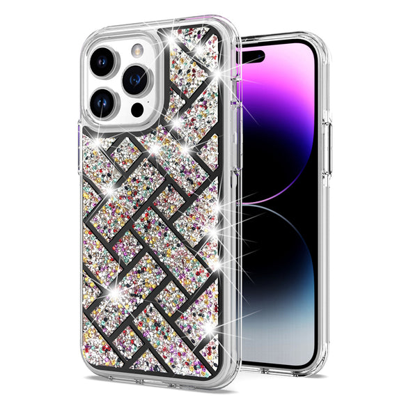 For iPhone 15 Pro Max / Ultra Bling Hybrid Case Cover - A