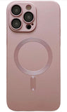 MagSafe Magnetic Clear Matte Case For iPhone 15 Pro max - Rose Gold