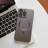 MagSafe Magnetic Clear Matte Case For iPhone 15 Pro - Gray