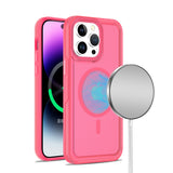 For iPhone 13 Pro Max MAGSAFE Compatible Glossy Oil Premium Hybrid Case Cover - Hot Pink
