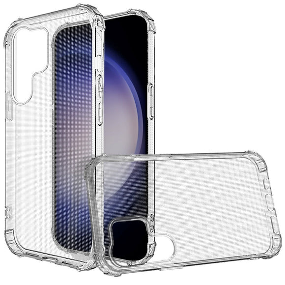 For Samsung Galaxy s24 Shockproof Transparent Thick TPU Case Cover - Clear