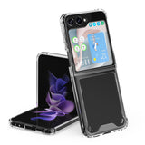For Samsung Galaxy Z Flip 5 Transparent Hybrid Shockproof Case Cover - Clear