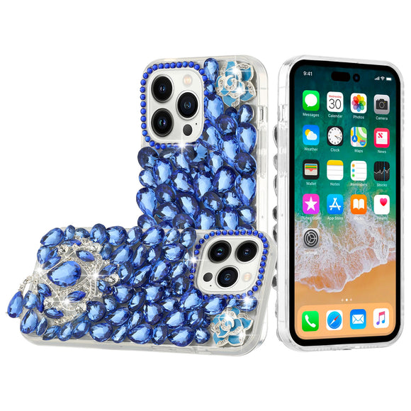 For Samsung A15 5G Jewel Full Diamond Bling Case Cover - Blue