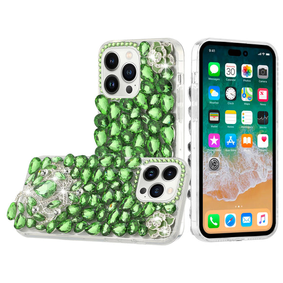 For Samsung A15 5G Jewel Full Diamond Bling Case Cover - Green