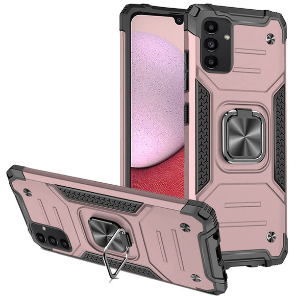 For Samsung A14 5G Robust Magnetic Kickstand Hybrid Case Cover - Rose Gold
