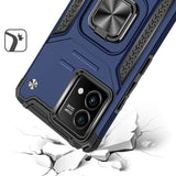 For Motorola G Stylus 5G (MultiCarrier 6.6" 16MP Camera) 2023 Robust Magnetic Kickstand Hybrid Case Cover - Blue