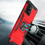 For Motorola G Stylus 5G (MultiCarrier 6.6" 16MP Camera) 2023 Robust Magnetic Kickstand Hybrid Case Cover - Red