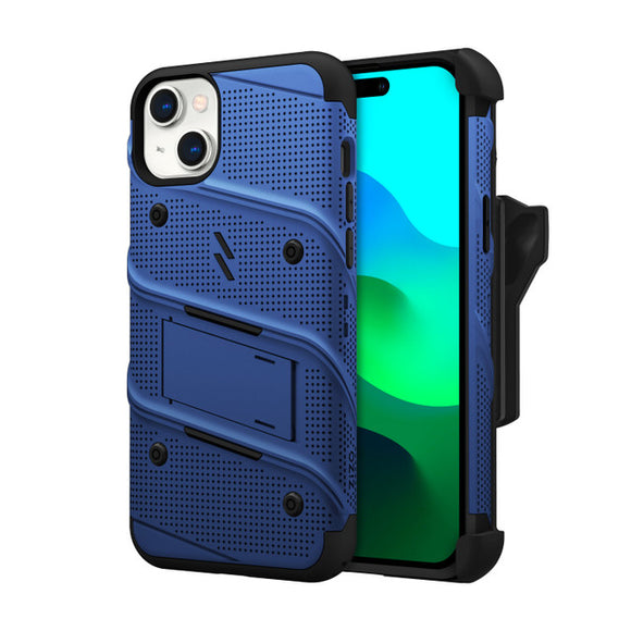 ZIZO BOLT Bundle with Tempered Glass iPhone 15 Plus case - Blue