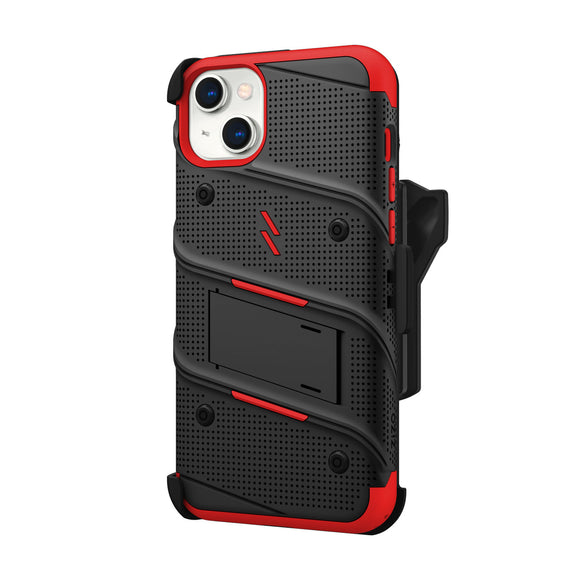 ZIZO BOLT Bundle with Tempered Glass iPhone 15 Case -  Red