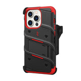 ZIZO BOLT Bundle with Tempered Glass iPhone 15 Pro Max Case - Red