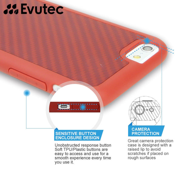 Evutec Karbon SI Lite Ultra Slim Fiber +TPU Mix Shockproof Case For iPhone 6S/6