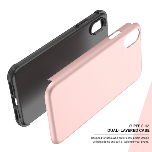 For iPhone XS Max - SLEEK HYBRID Cover w/ Dual Layered Protection in ZV Blister Packaging - 