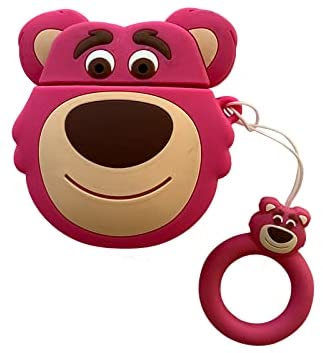 Airpods Pro Pink Bear Face case
