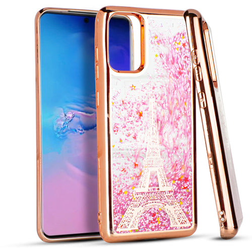 Samsung S20 PLUS 6.7 CHRO Glitter Motion Paris Tower R. GOLD