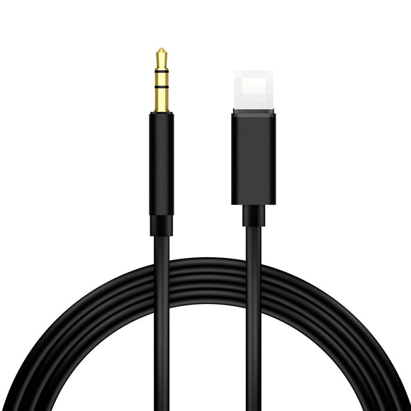 For Lightning to 3.5mm Jack Audio Cable Car AUX For iPhone11 Max Pro Adapter Audio Transfer Male to Male AUX Headphone Cable Black