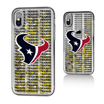 HOUSTON TEXANS BLACKLETTER IPHONE XS Max GOLD GLITTER CASE