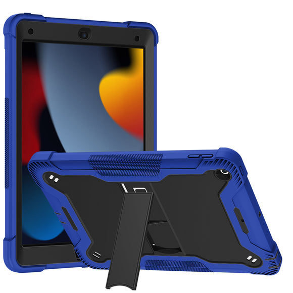 For Apple New iPad 9.7 inch Tough Tablet Strong Kickstand Hybrid Case Cover - Dark Blue