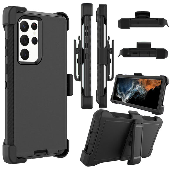 Phone Case for Samsung S22 with Belt Clip Black