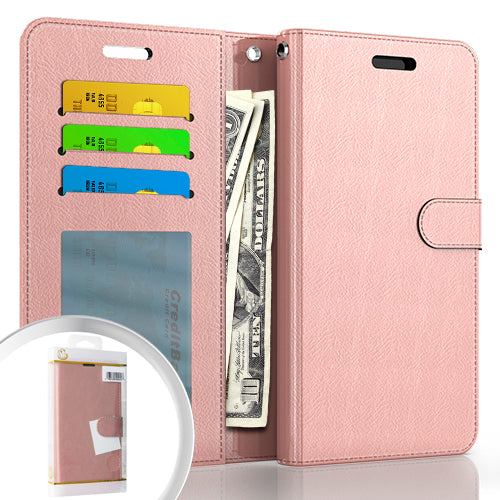 PKG iPhone 14 Pro 6.1 Wallet Pouch 3 Rose Gold