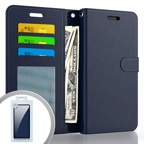 PKG Samsung A03S Wallet Pouch 3 Navy Blue