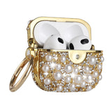For AirPods 3 Pearl Diamond Glitter Hybrid Case Cover - Gold