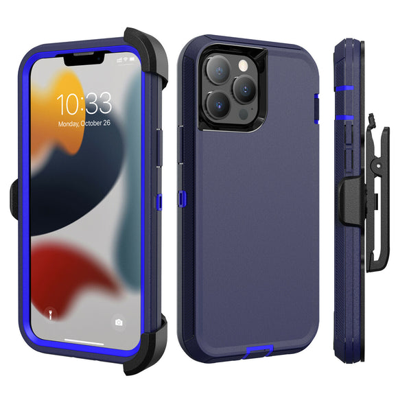 Phone Case iPhone 13 Pro With Belt Clip - Blue
