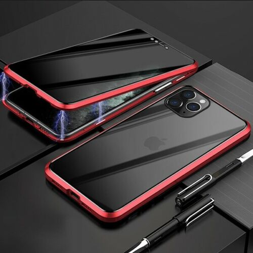 Privacy Magnetic Glass Case iPhone 11 pro (Red)