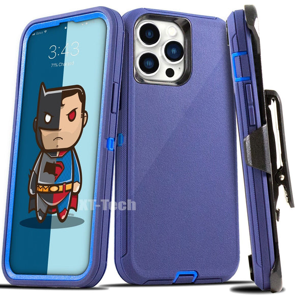 Phone Case iPhone 15 plus With Belt Clip -  Blue