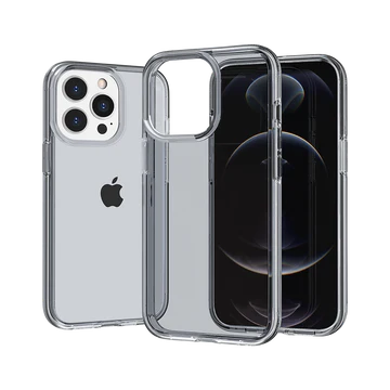 For iPhone 15 Pro Max / Ultra Glitter Ultra Thick 3mm Transparent Hybrid Case Cover - Smoke