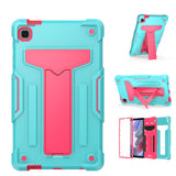 For Samsung Galaxy Tab A7 Lite 8.7 inch (T220 T225) Tablet Vertical 3in1 Tough Hybrid Kickstand - Teal/Hot Pink
