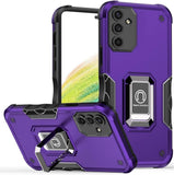 For Samsung A54 OPTIMUM Magnetic Ring Stand Hybrid Case Cover - Dark Purple