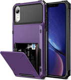 iPhone XR Credit Card Hyrbid case - Purple