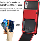 iPhone XR Credit Card Hyrbid case - Red