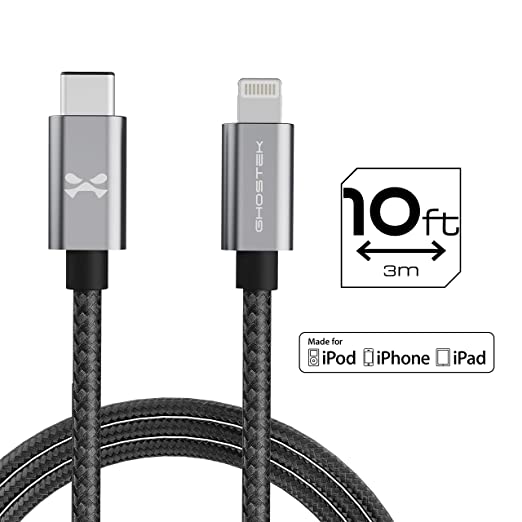 Ghostek Apple MFi-Certified USB-C to Lightning (10ft)