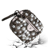 For AirPods Pro Pearl Diamond Glitter Hybrid Case Cover - Black