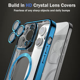 MagSafe Magnetic Clear Electroplating Case For iPhone 13 Pro - Blue