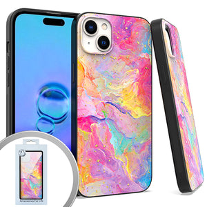 iPhone 15 6.1 Chrome Flake Marble Rainbow