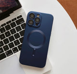 MagSafe Magnetic Clear Matte Case For iPhone 15 Pro max - BLUE