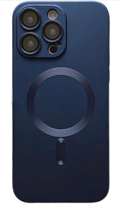 MagSafe Magnetic Clear Matte Case For iPhone 15 Pro max - BLUE