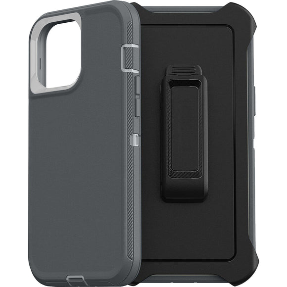 Phone Case iPhone 15 Pro max With Belt Clip - Grey