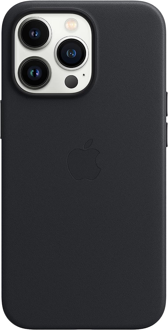 Apple - iPhone 13 Pro Leather Case with MagSafe - Midnight