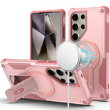 For Samsung s25 Ultra Sturdy Bracket Kickstand Magnetic Hybrid - Pink