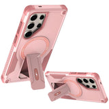 For Samsung s25 Ultra Sturdy Bracket Kickstand Magnetic Hybrid - Pink