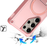 For Samsung s25 Ultra Sturdy Bracket Kickstand Magnetic Hybrid - Pink