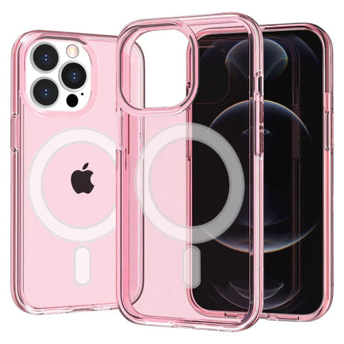 For iPhone 15 Pro Max / Ultra Glitter Ultra Thick 3mm Transparent Hybrid Case Cover - Pink