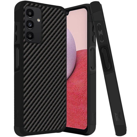 For Samsung A14 5G Tough Strong MetKase Hybrid (Magnet Mount Friendly) Case Cover - Carbon