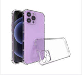 For Apple iPhone XR Shatterproof Transparent Cross Stripes Design Thick TPU Case Cover - Clear